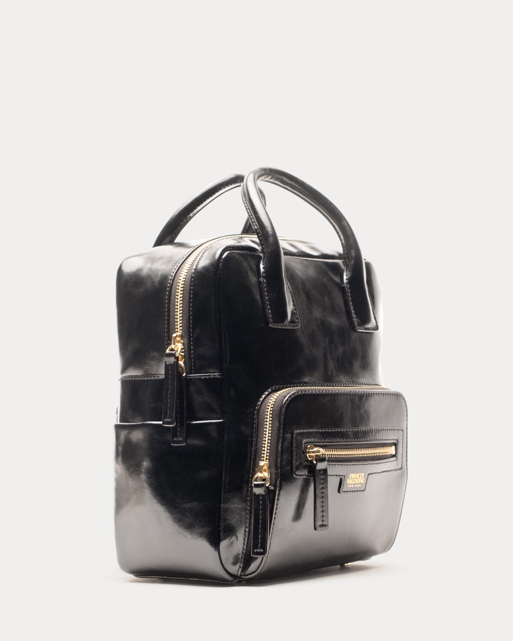 Small Casey Backpack - Glazed Leather Oyster Backpack Frances Valentine