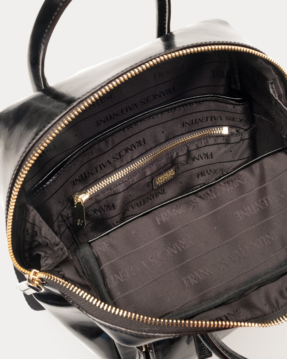 Small Casey Backpack - Glazed Leather Oyster Backpack Frances Valentine