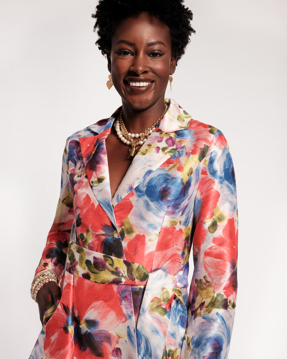 Lucille Wrap Dress - Super Bloom Dresses Frances Valentine