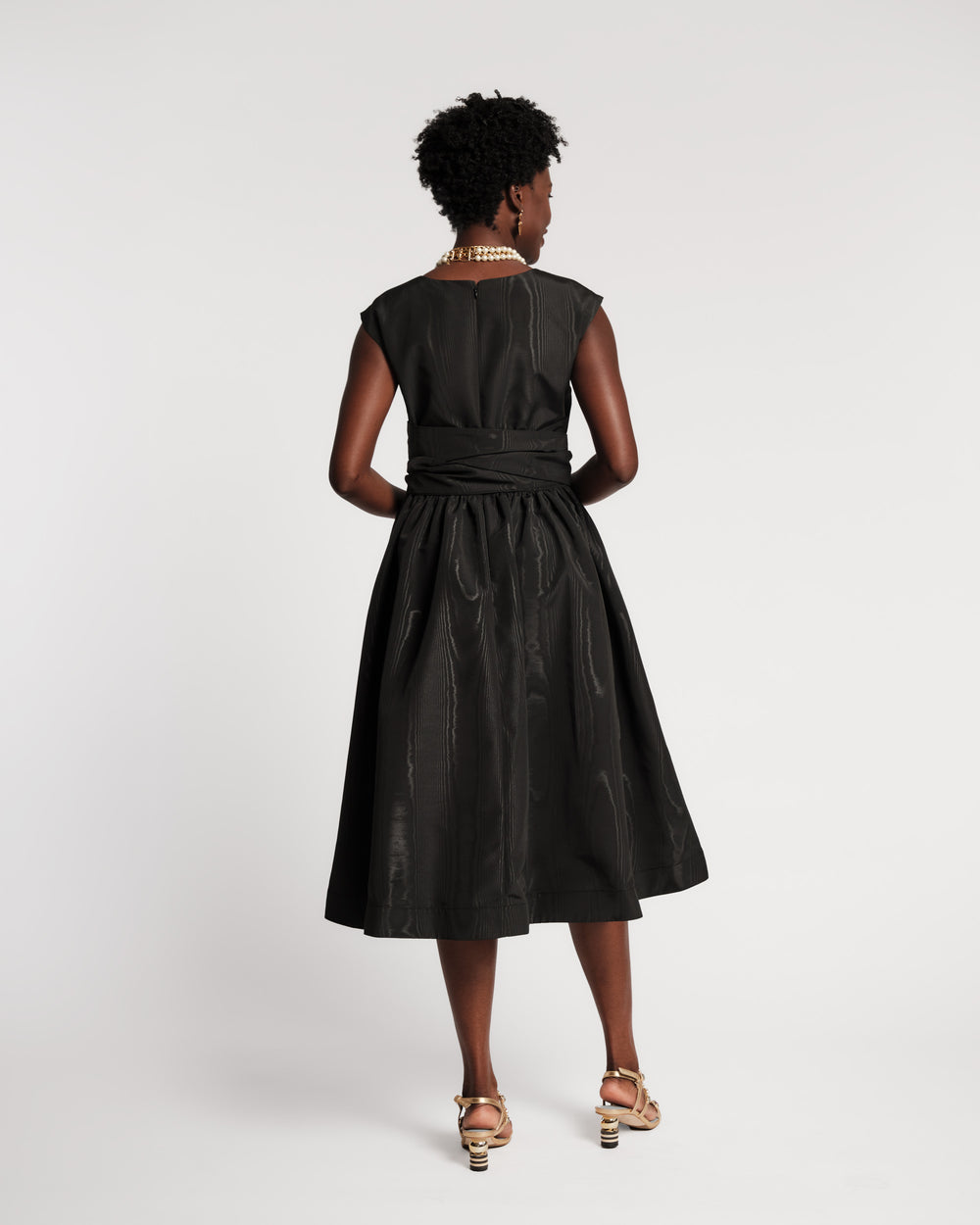 Bow Dress - Black Moire Dresses Frances Valentine