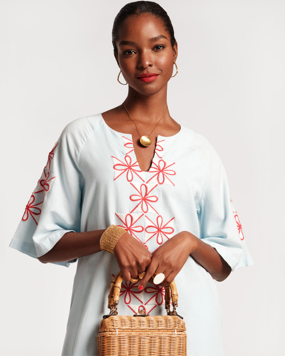 Charming Caftan Maxi - Gambit Light Blue Caftan Frances Valentine
