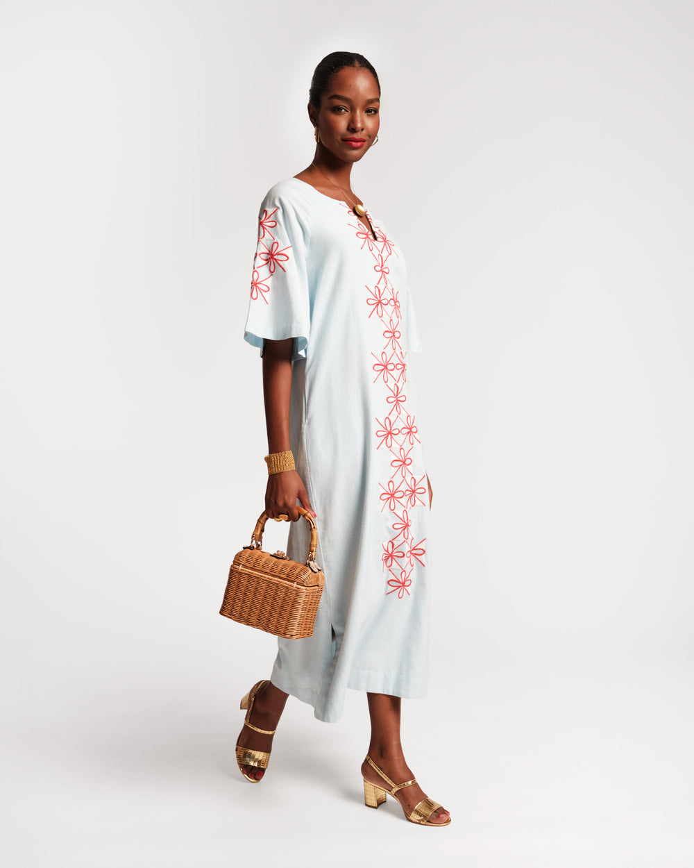 Charming Caftan Maxi - Gambit Light Blue Caftan Frances Valentine