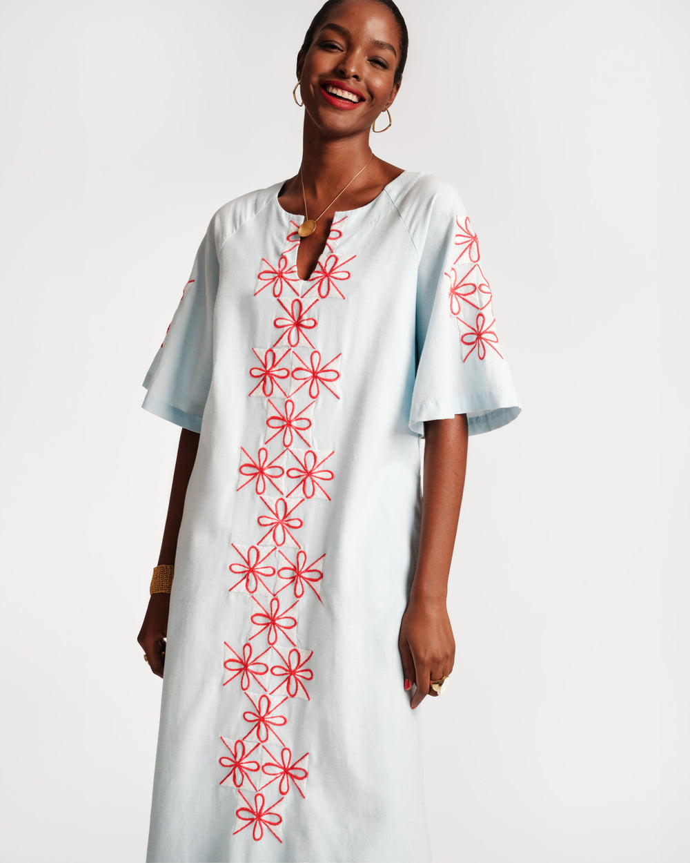 Charming Caftan Maxi - Gambit Light Blue Caftan Frances Valentine