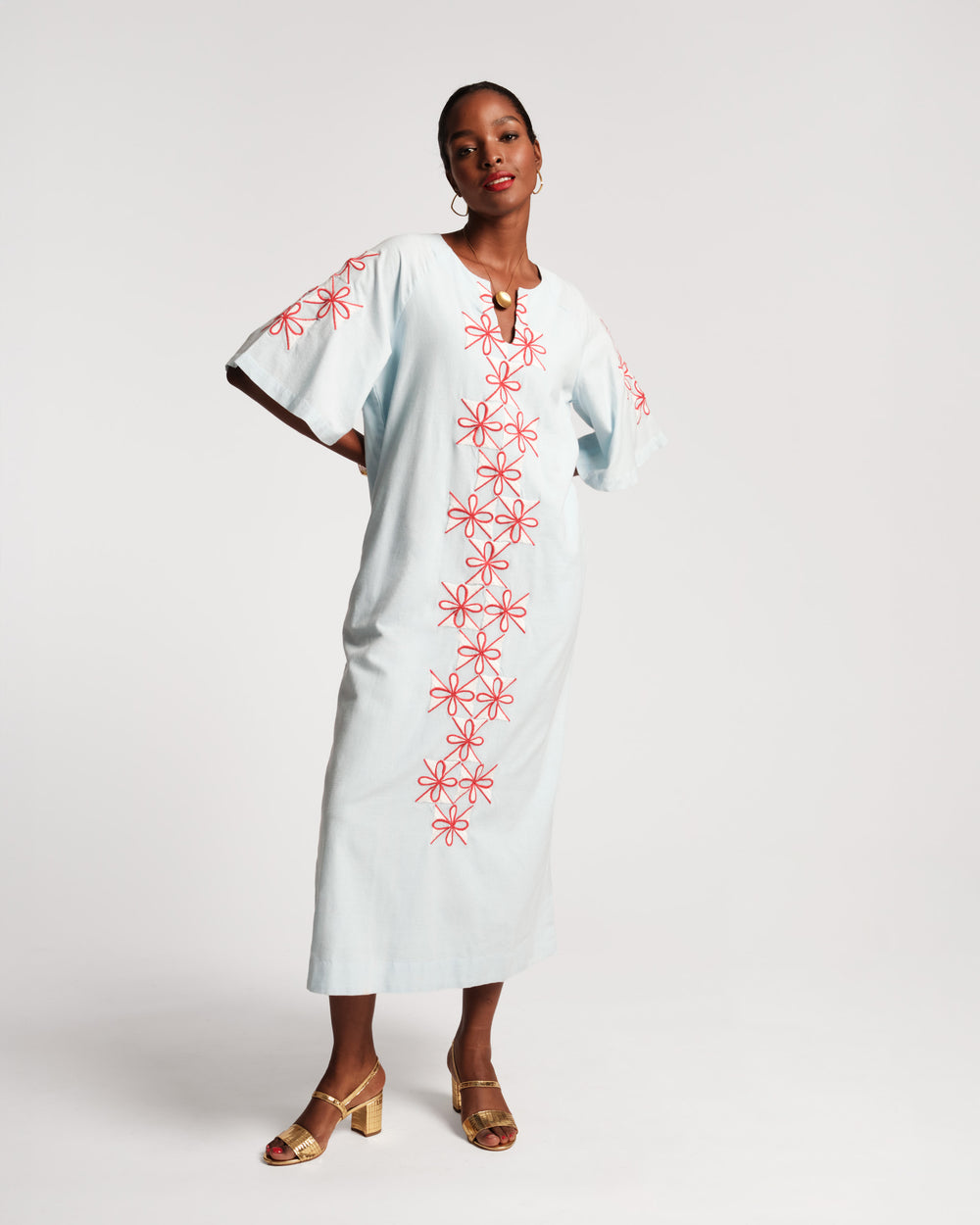 Charming Caftan Maxi - Gambit Light Blue Caftan Frances Valentine