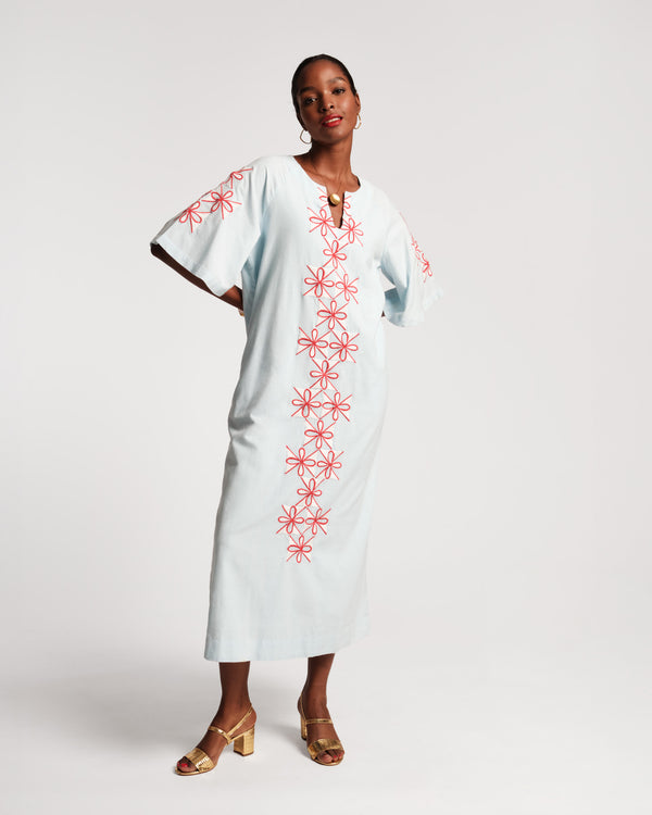 Charming Caftan Maxi - Gambit Light Blue Caftan Frances Valentine
