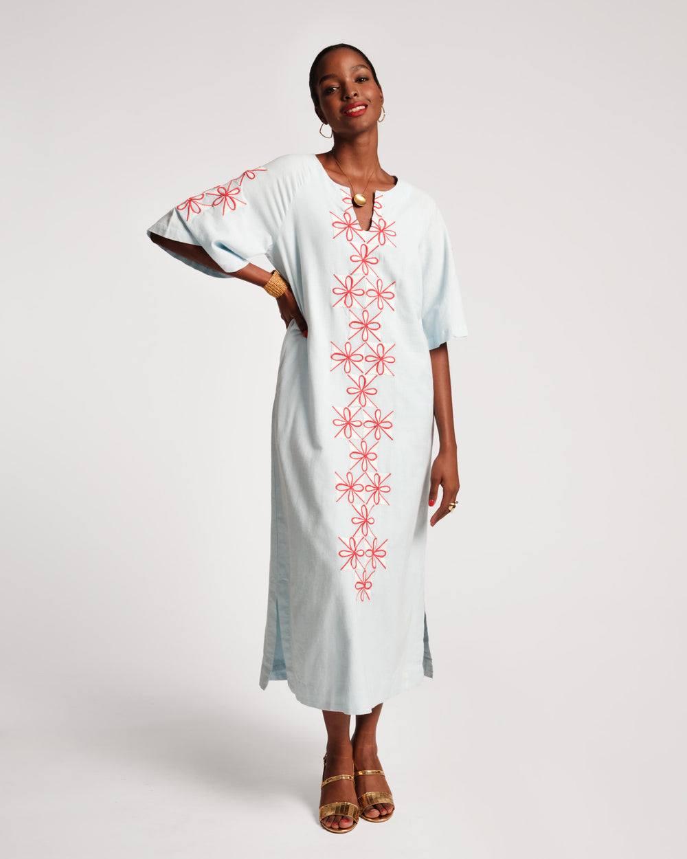 Charming Caftan Maxi - Gambit Light Blue Caftan Frances Valentine