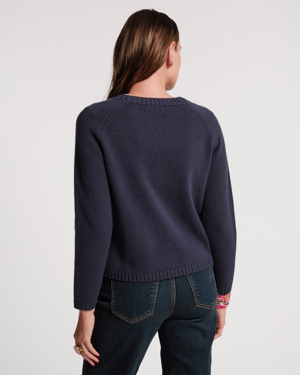 Wool Tulip Bouquet Cardigan - Navy Sweater Frances Valentine