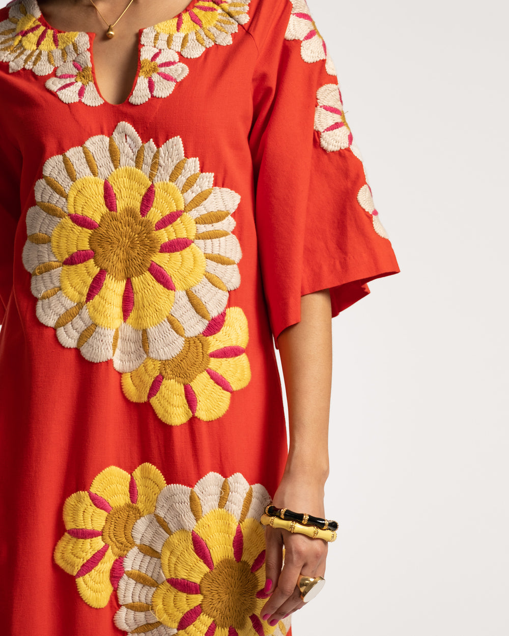 Delightful Caftan - Sunrise Coral Dresses Frances Valentine