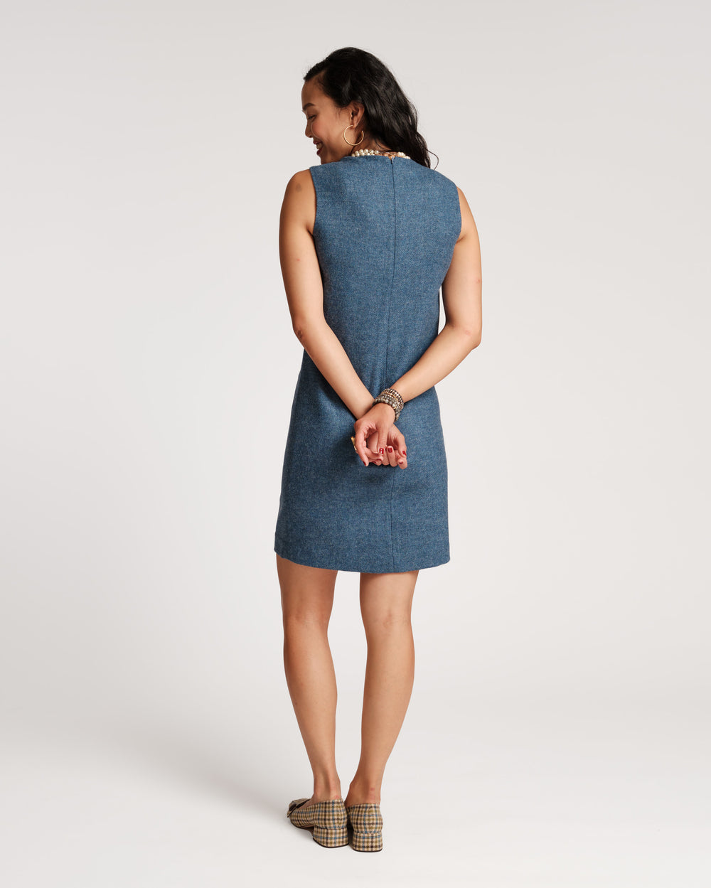 Callista Wool Twist Dress - Light Blue Dresses Frances Valentine