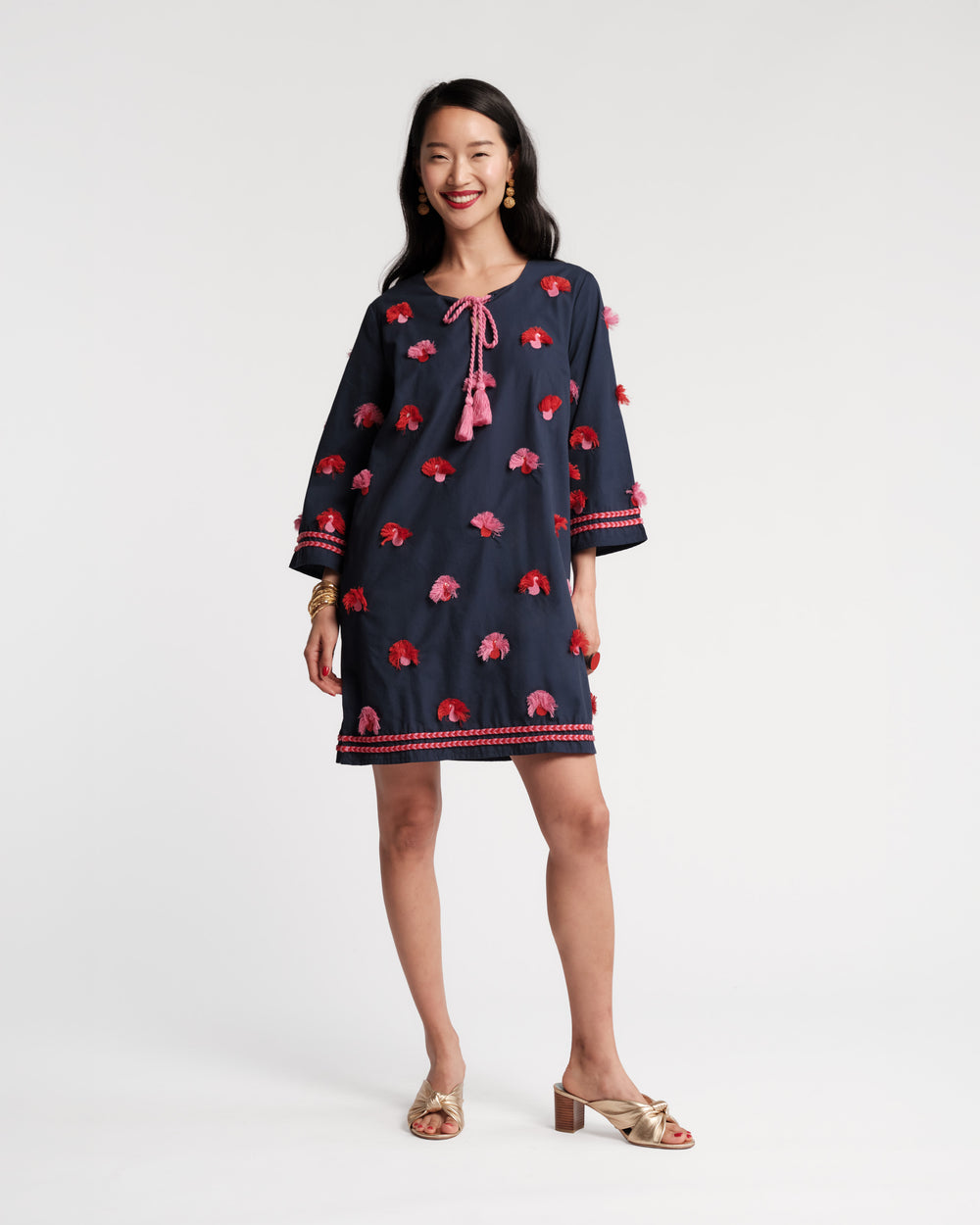 Capri Tunic - Peacock Navy Dresses Frances Valentine