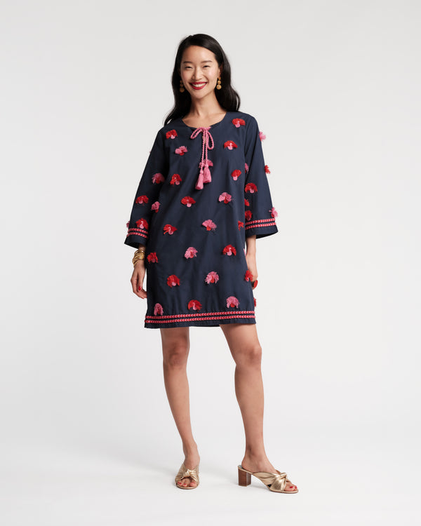 Capri Tunic - Peacock Navy Dresses Frances Valentine