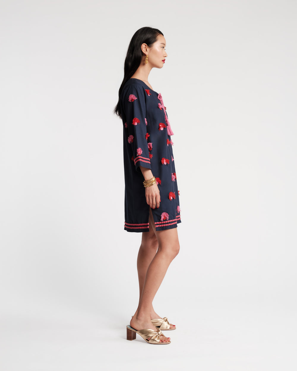 Capri Tunic - Peacock Navy Dresses Frances Valentine