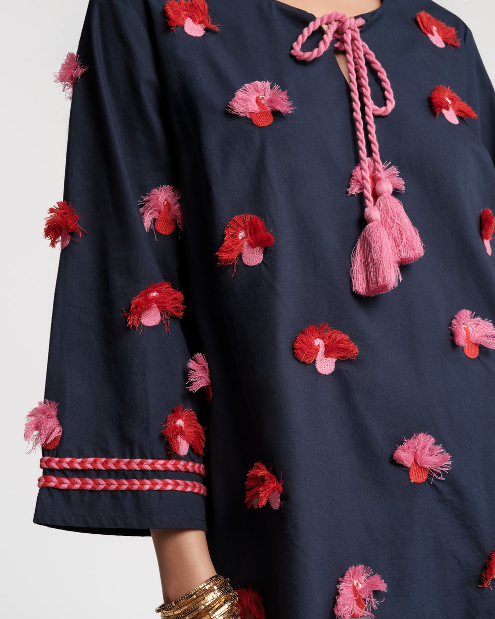 Capri Tunic - Peacock Navy Dresses Frances Valentine