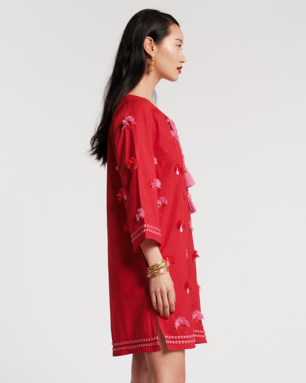 Capri Tunic - Peacock Red Dresses Frances Valentine