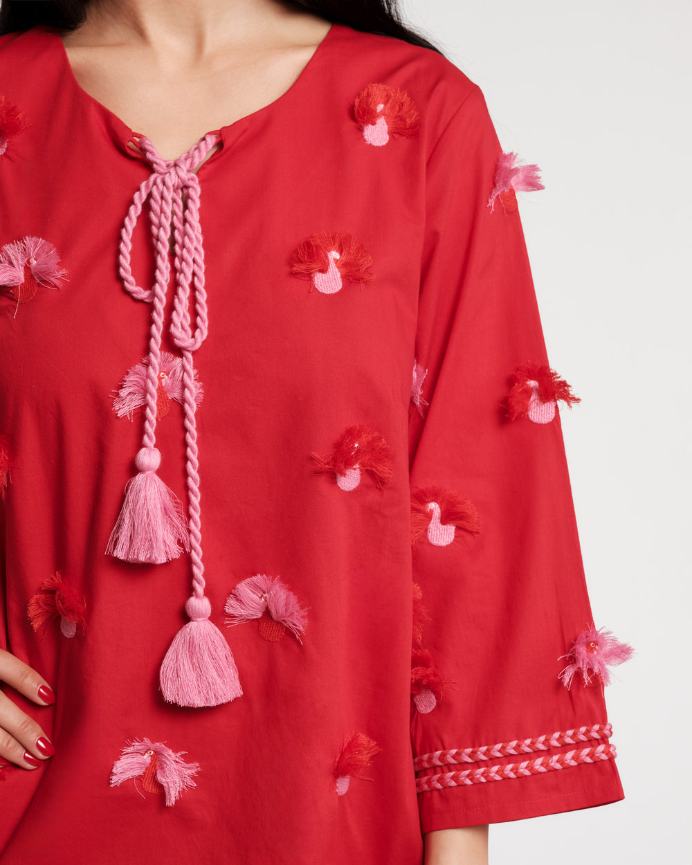Capri Tunic - Peacock Red Dresses Frances Valentine