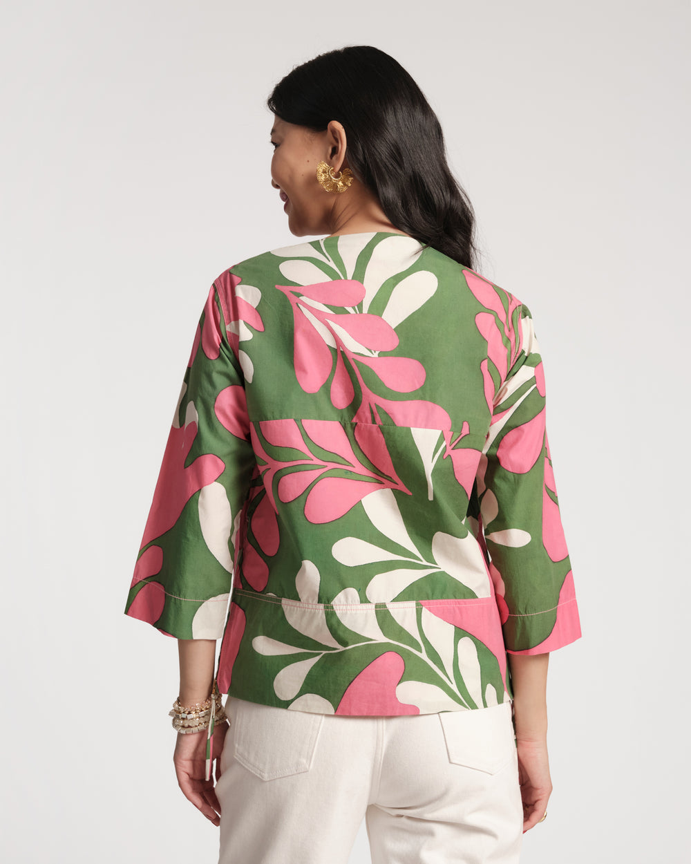 Carly Top - Mid-Century Palm Tops Frances Valentine