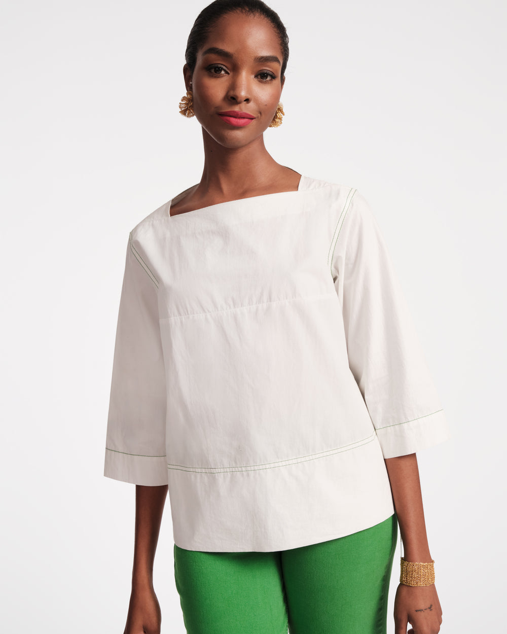 Carly Top - White Tops Frances Valentine