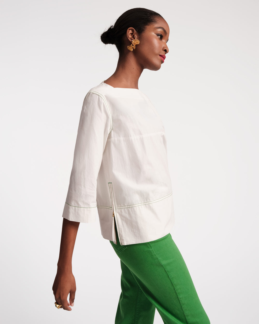 Carly Top - White Tops Frances Valentine