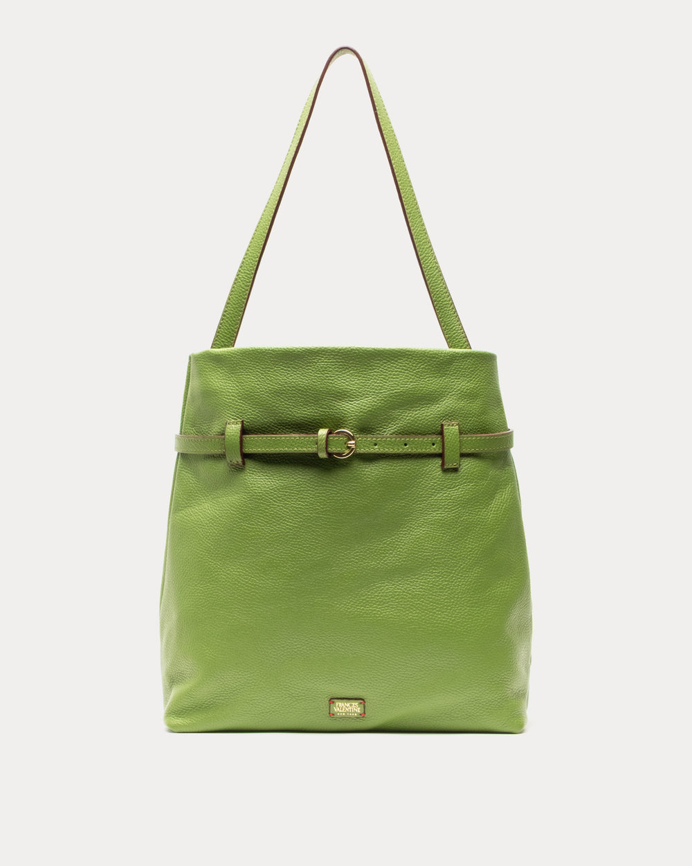 Charlie Shoulder Bag - Tumbled Leather Fern Handbag Frances Valentine