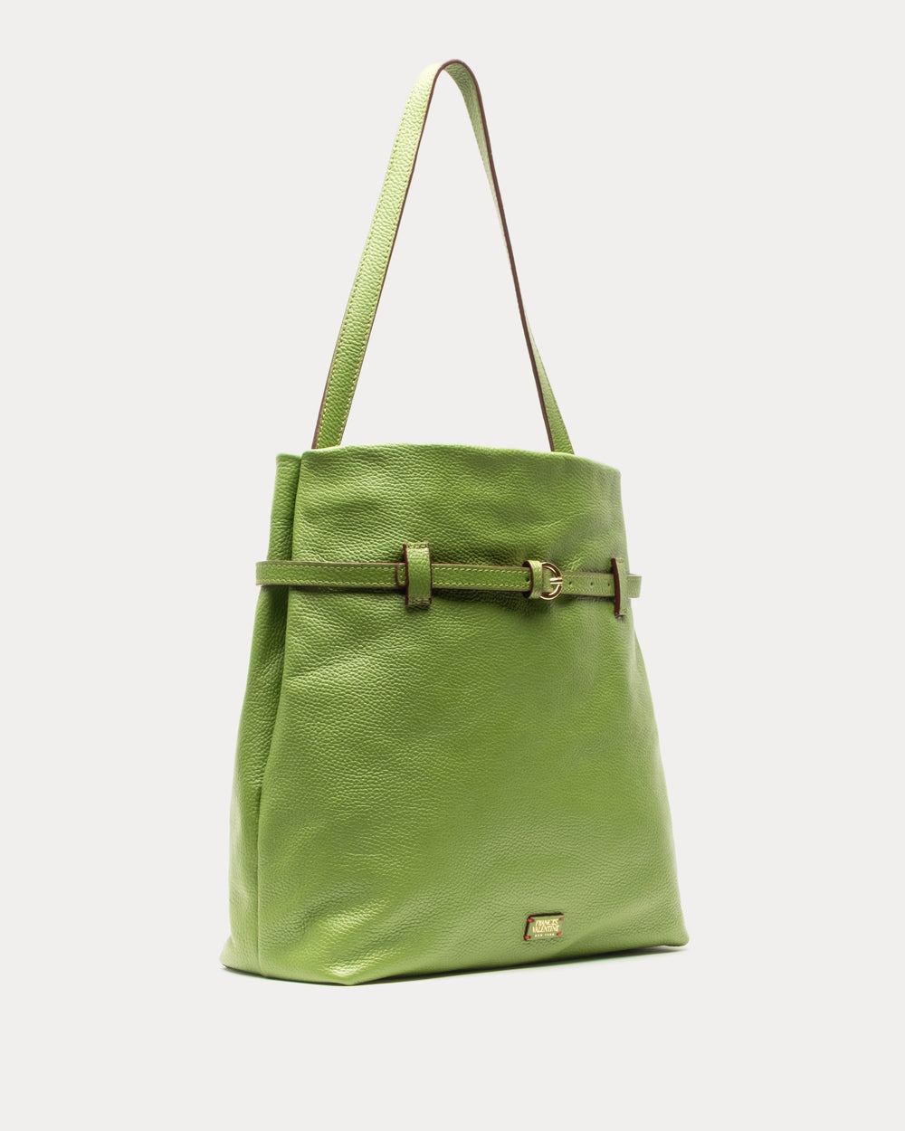 Charlie Shoulder Bag - Tumbled Leather Fern Handbag Frances Valentine