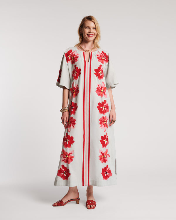 Embroidered Charming Caftan - Georgia Dresses Frances Valentine