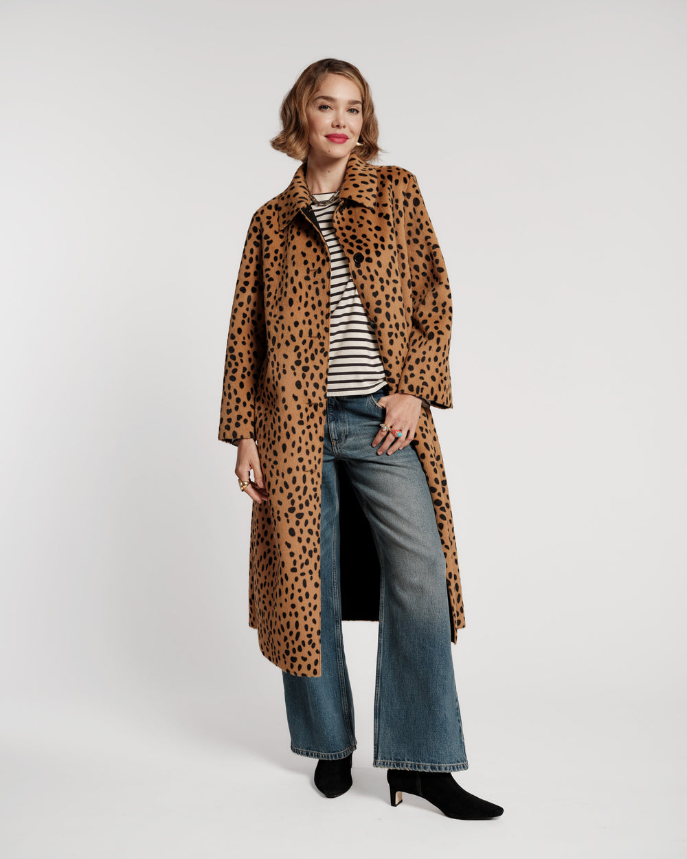 Paulette Faux Fur Coat - Cheetah Coats & Jackets Frances Valentine