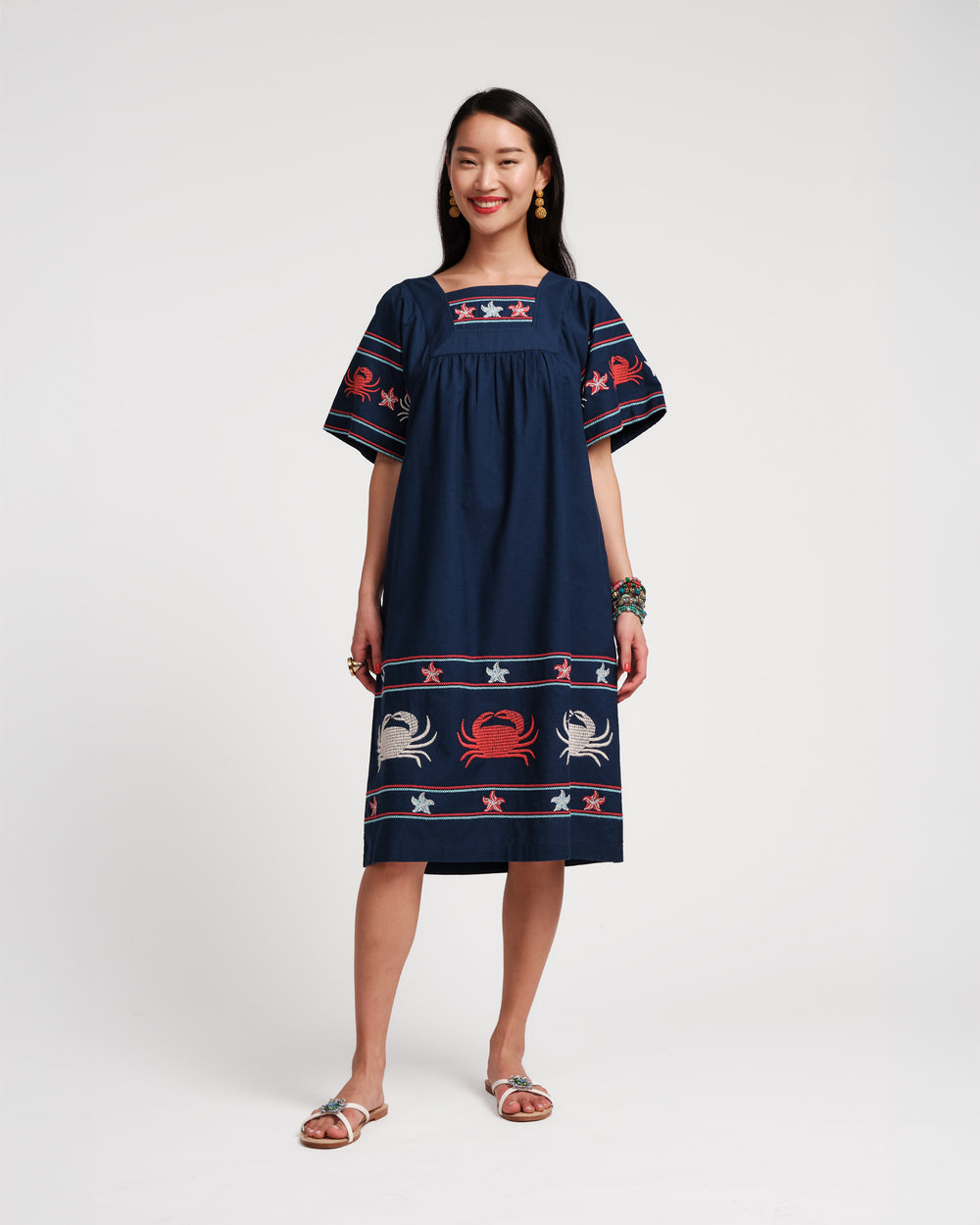Picnic Dress - Navy Crab Dresses Frances Valentine