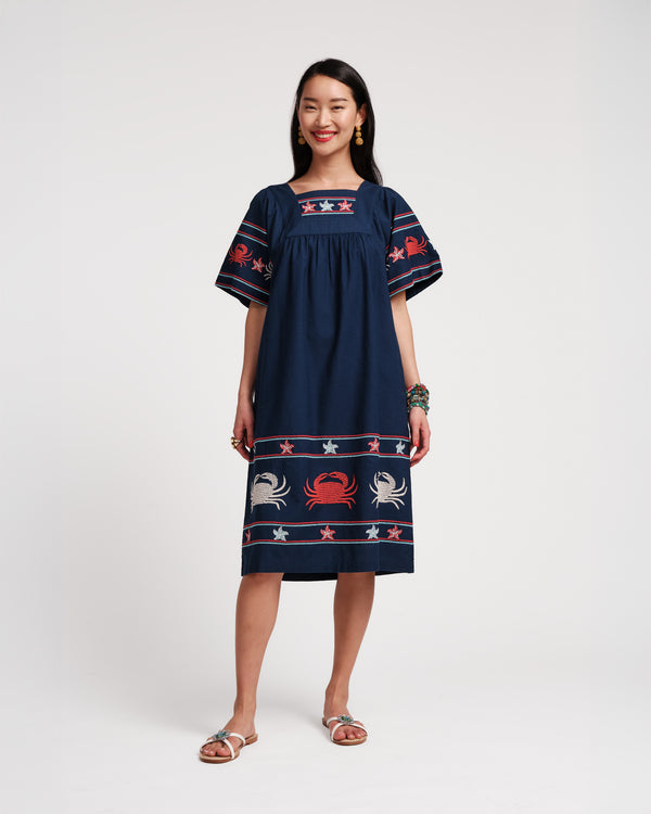 Picnic Dress - Navy Crab Dresses Frances Valentine