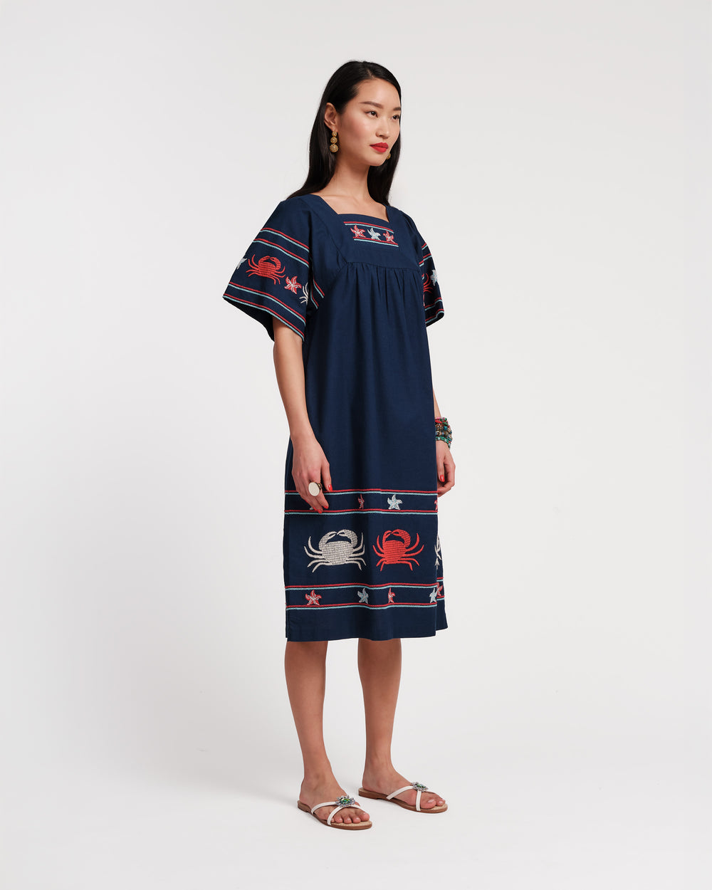 Picnic Dress - Navy Crab Dresses Frances Valentine