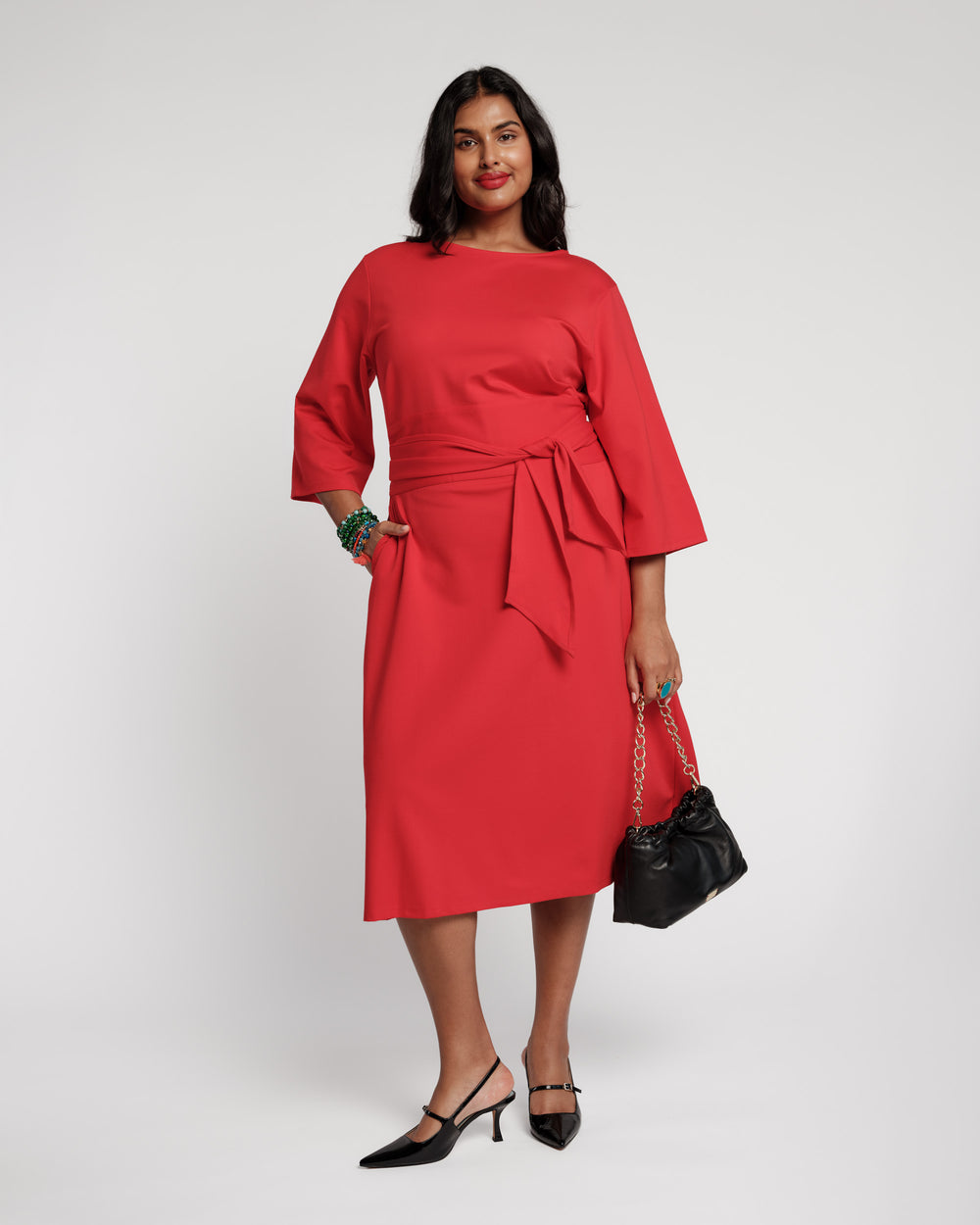 Whitney Wrap Dress - Red Dresses Frances Valentine
