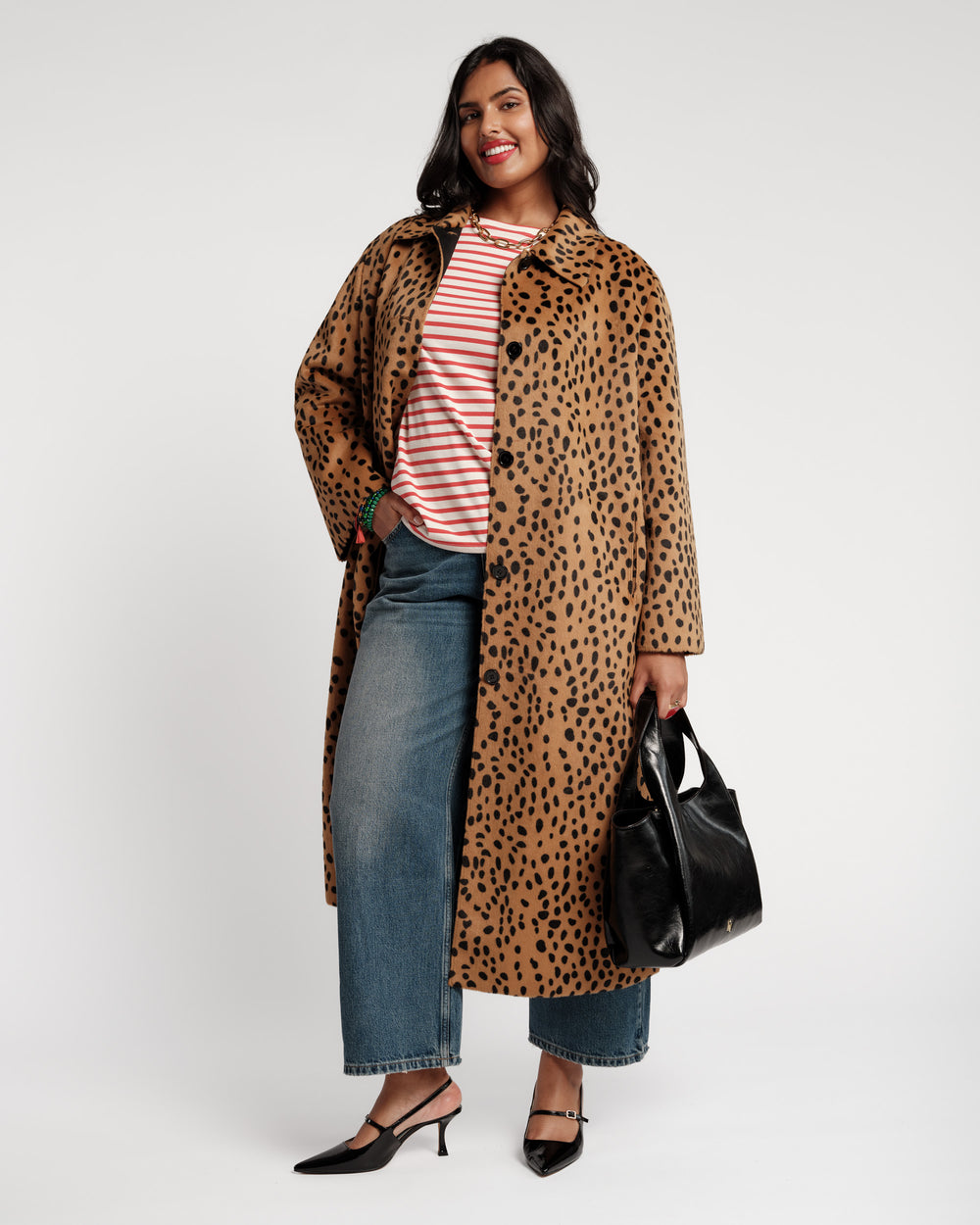 Paulette Faux Fur Coat - Cheetah Coats & Jackets Frances Valentine