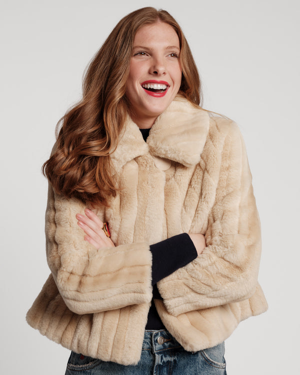 Babe Faux Fur Jacket - Natural Coats & Jackets Frances Valentine