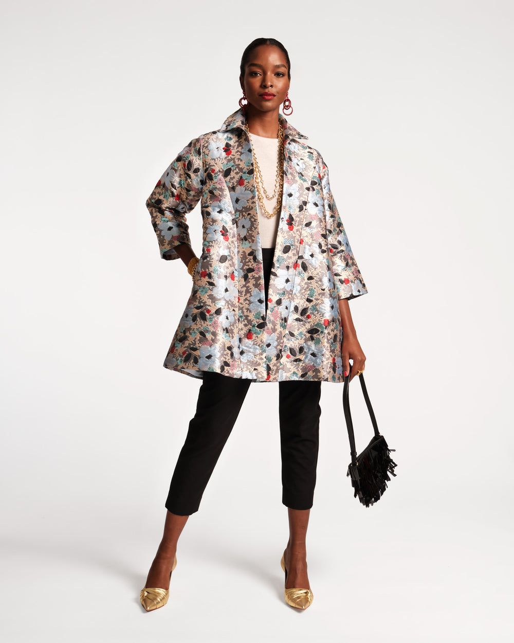 Cornelia Swing Jacket - Poppy Party Coats & Jackets Frances Valentine
