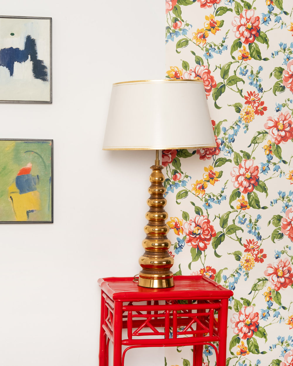Peel and Stick Double Knock Rose Print Wallpaper Home Accessory Frances Valentine