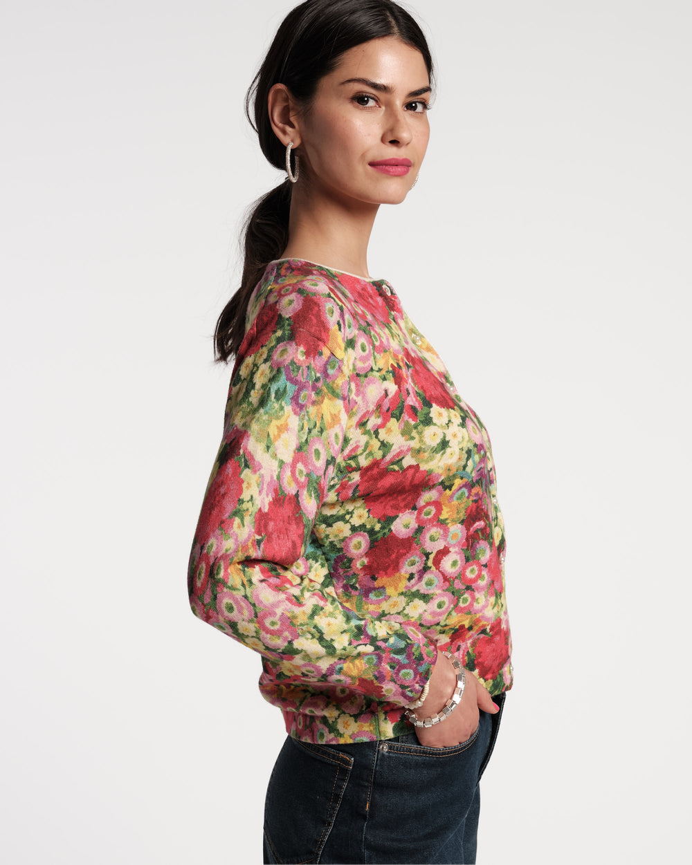 Darling Cardigan Chamomile Cluster Multi Sweater Frances Valentine
