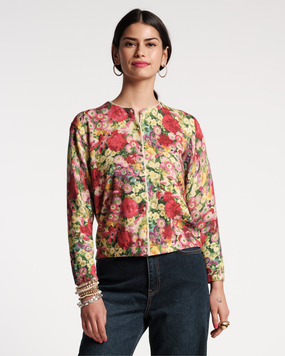 Darling Cardigan Chamomile Cluster Multi Sweater Frances Valentine