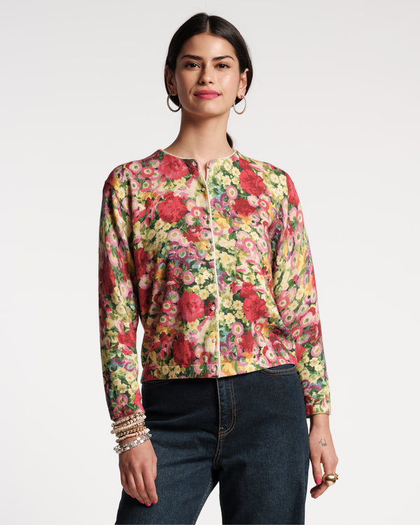 Darling Cardigan Chamomile Cluster Multi Sweater Frances Valentine