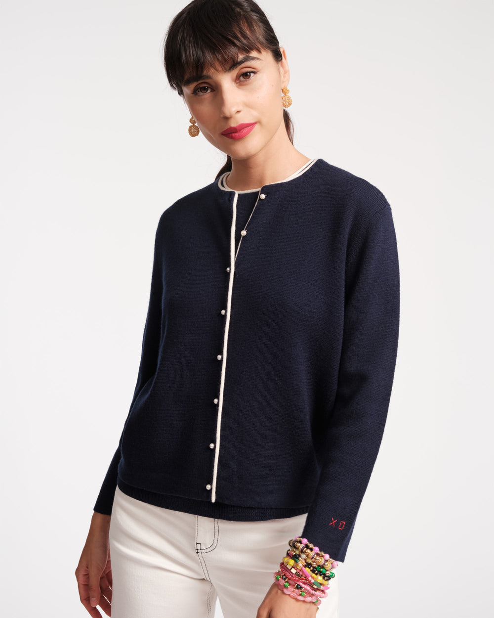 Darling Cardigan - Navy Sweater Frances Valentine