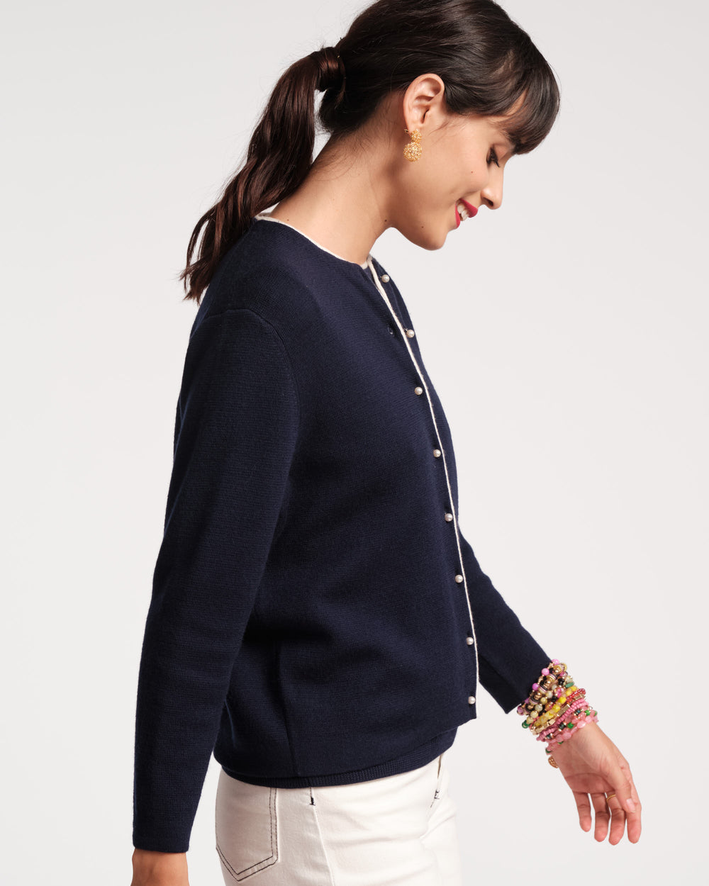 Darling Cardigan - Navy Sweater Frances Valentine