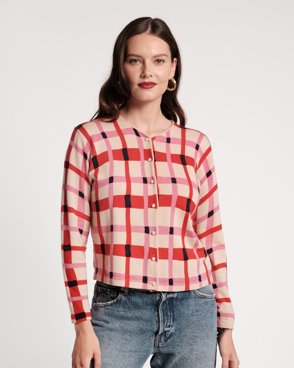 Darling Cardigan - Lollipop Lattice Sweater Frances Valentine