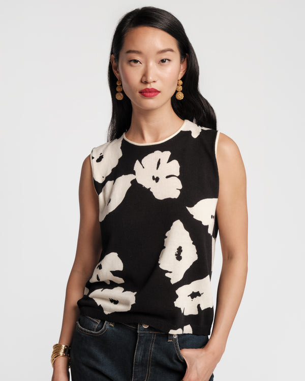 Darling Shell - Floating Floral Black Shirt Frances Valentine