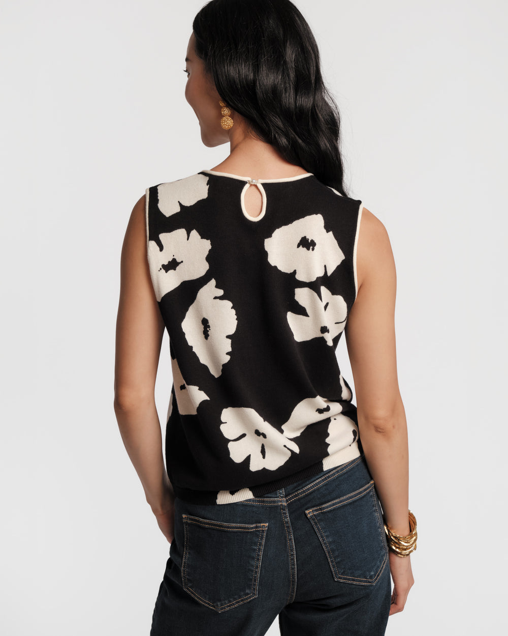 Darling Shell - Floating Floral Black Shirt Frances Valentine
