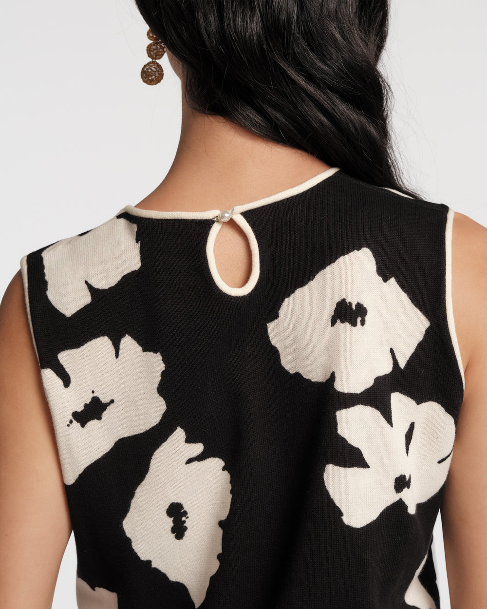 Darling Shell - Floating Floral Black Shirt Frances Valentine
