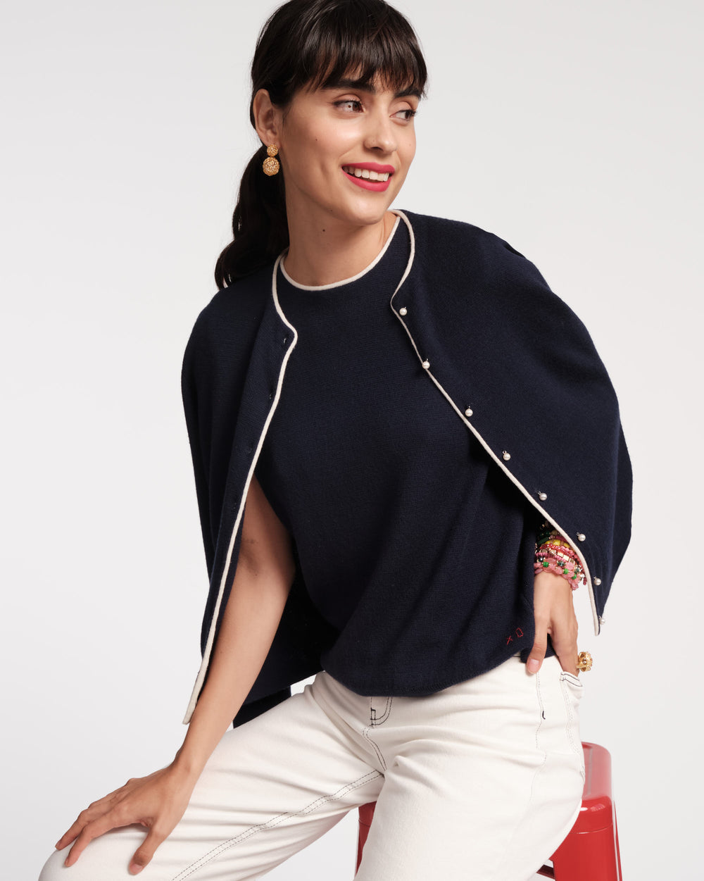 Darling Cardigan - Navy Sweater Frances Valentine