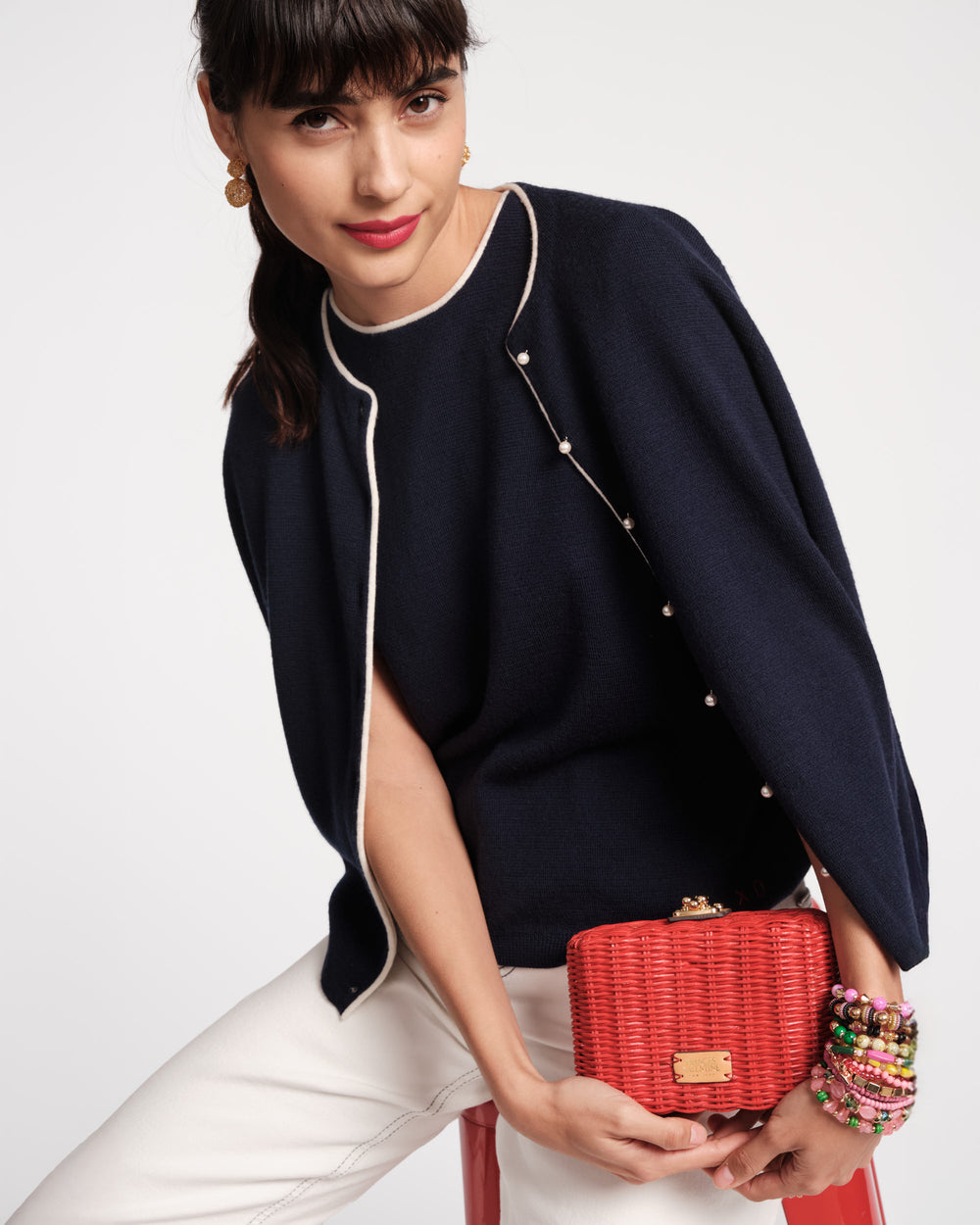 Darling Shell - Navy Tops Frances Valentine