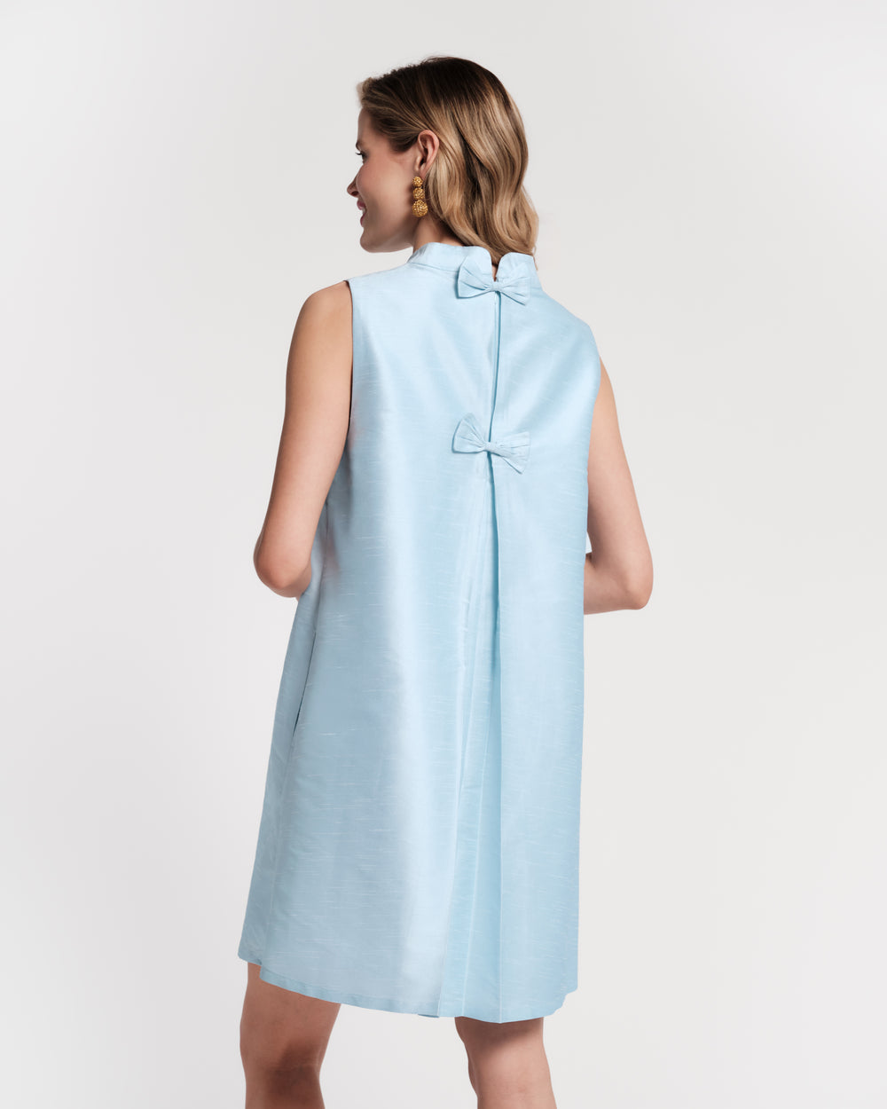Sleeveless Diplomat Mini Dress - Air Blue Dresses Frances Valentine