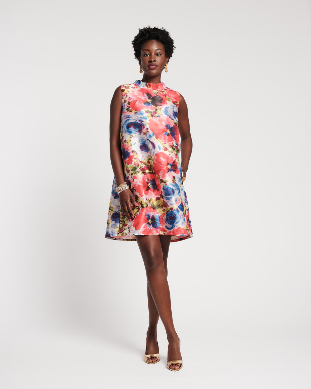 Sleeveless Diplomat Mini Dress - Super Bloom Dresses Frances Valentine