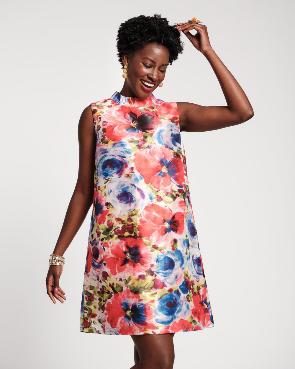 Sleeveless Diplomat Mini Dress - Super Bloom Dresses Frances Valentine