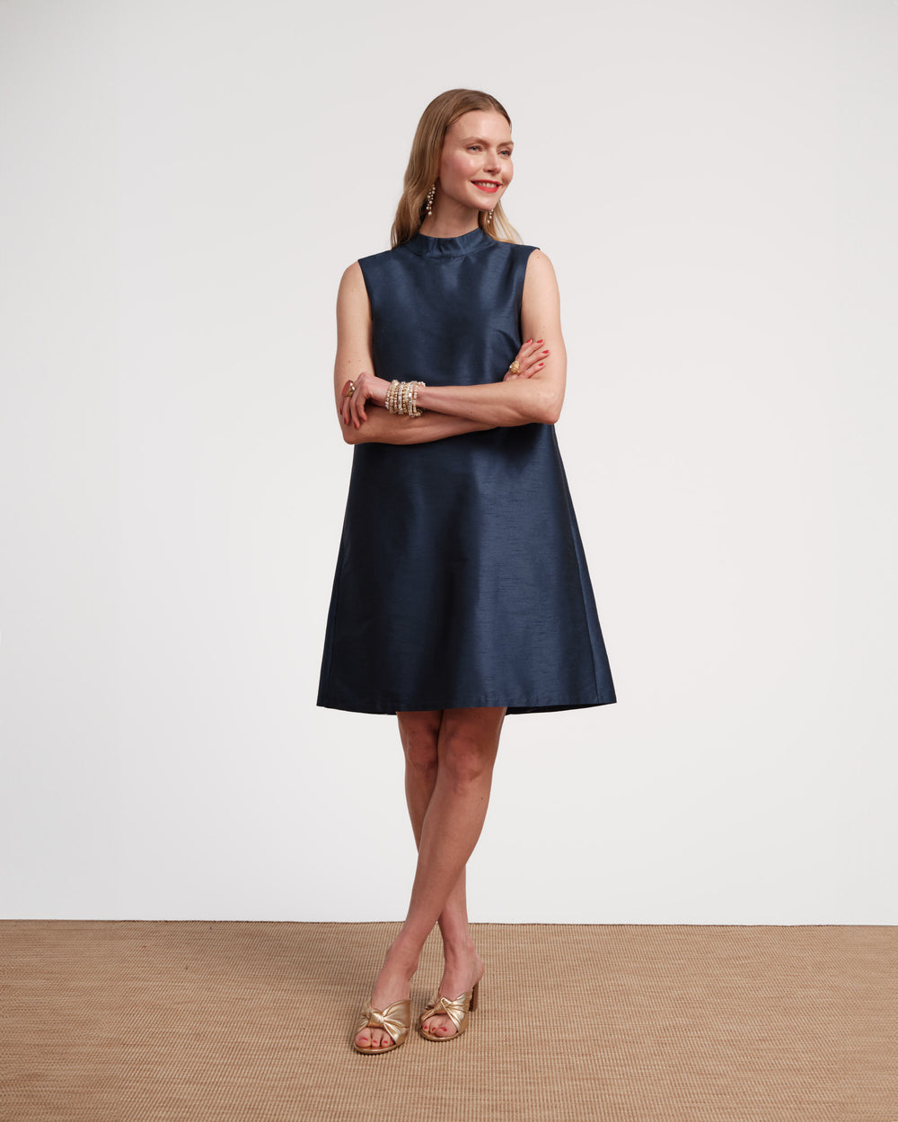 OLD FIT: Sleeveless Diplomat Mini Dress - Navy