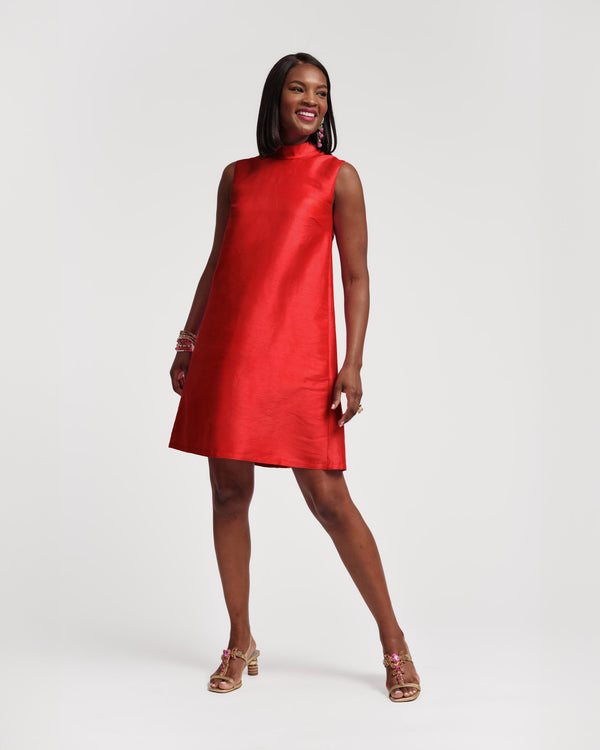 OLD FIT: Sleeveless Diplomat Mini Dress - Red
